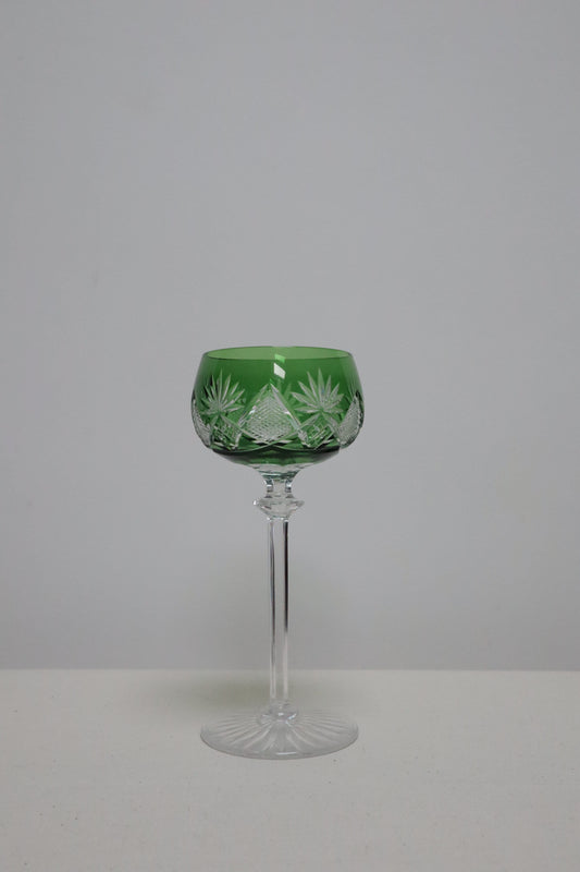 Green wine glass