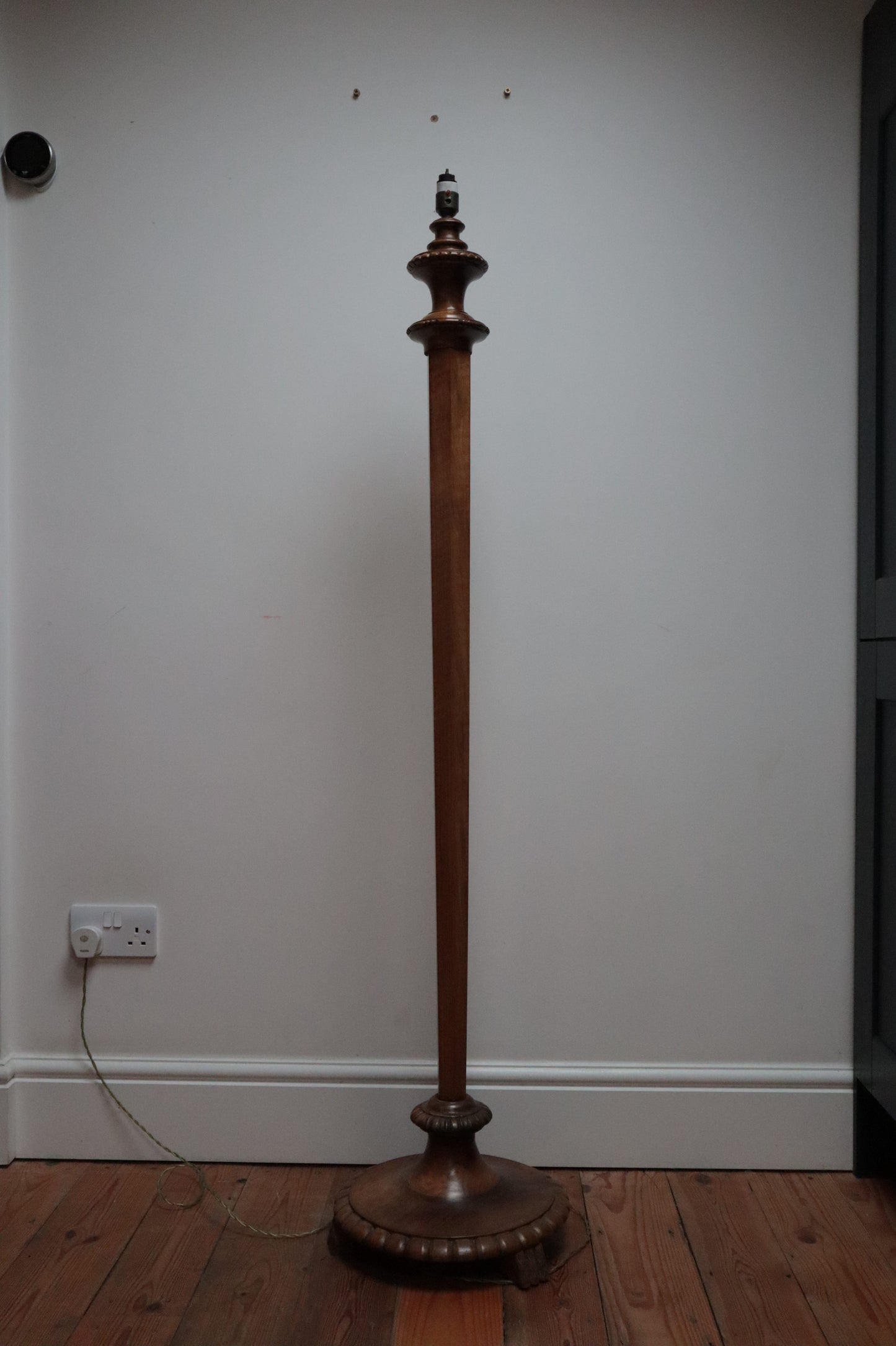 Walnut standard lamp