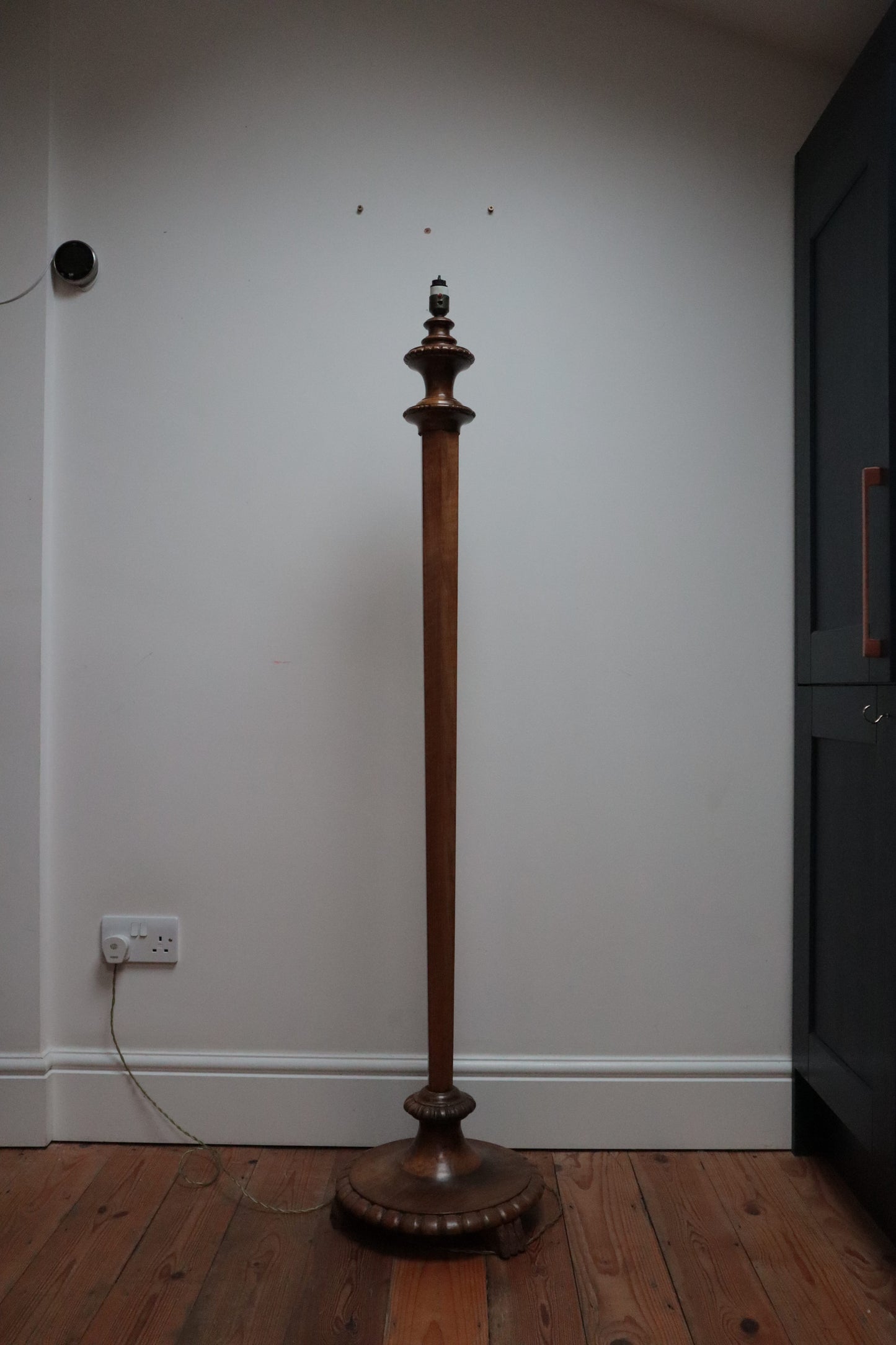 Walnut standard lamp