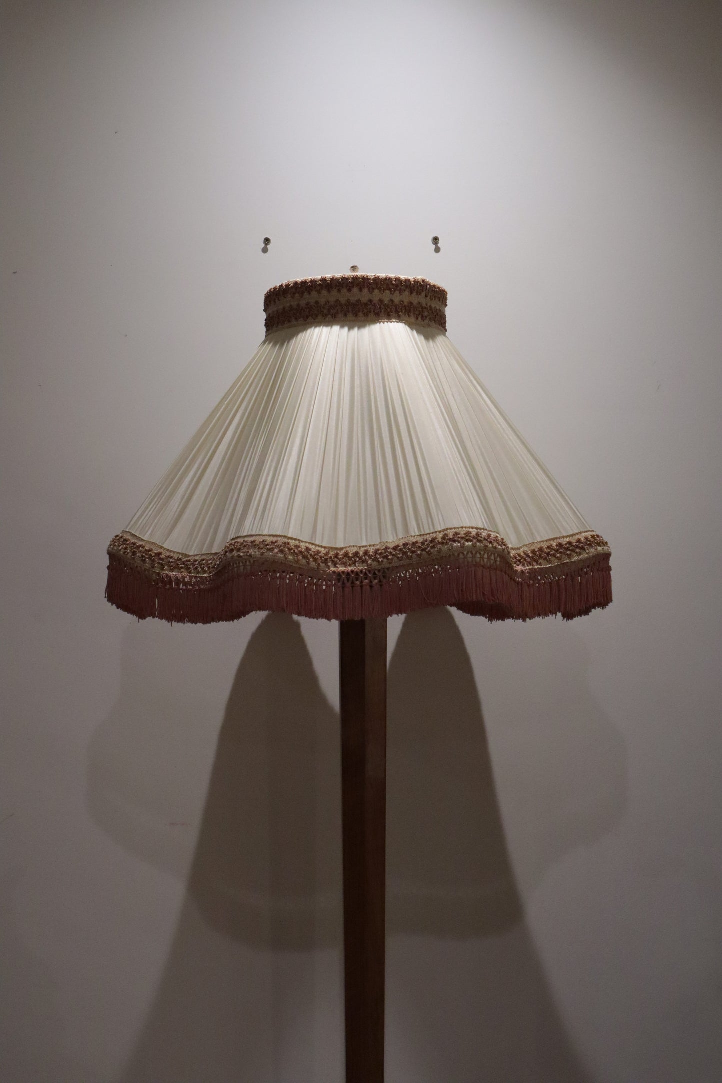 Walnut standard lamp