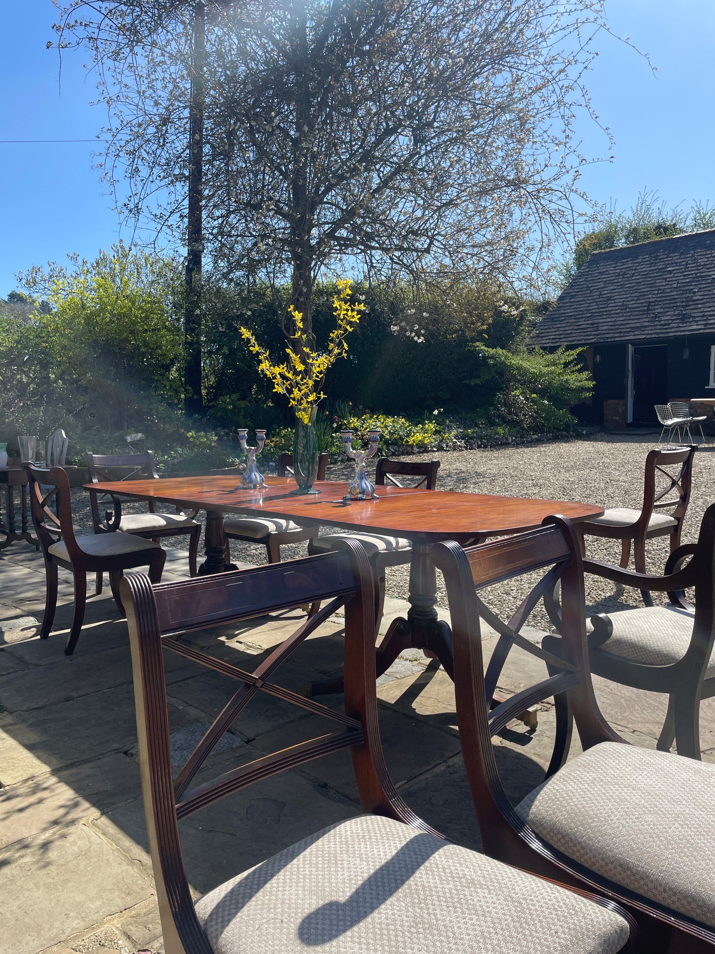 Set of mahogany dining chairs