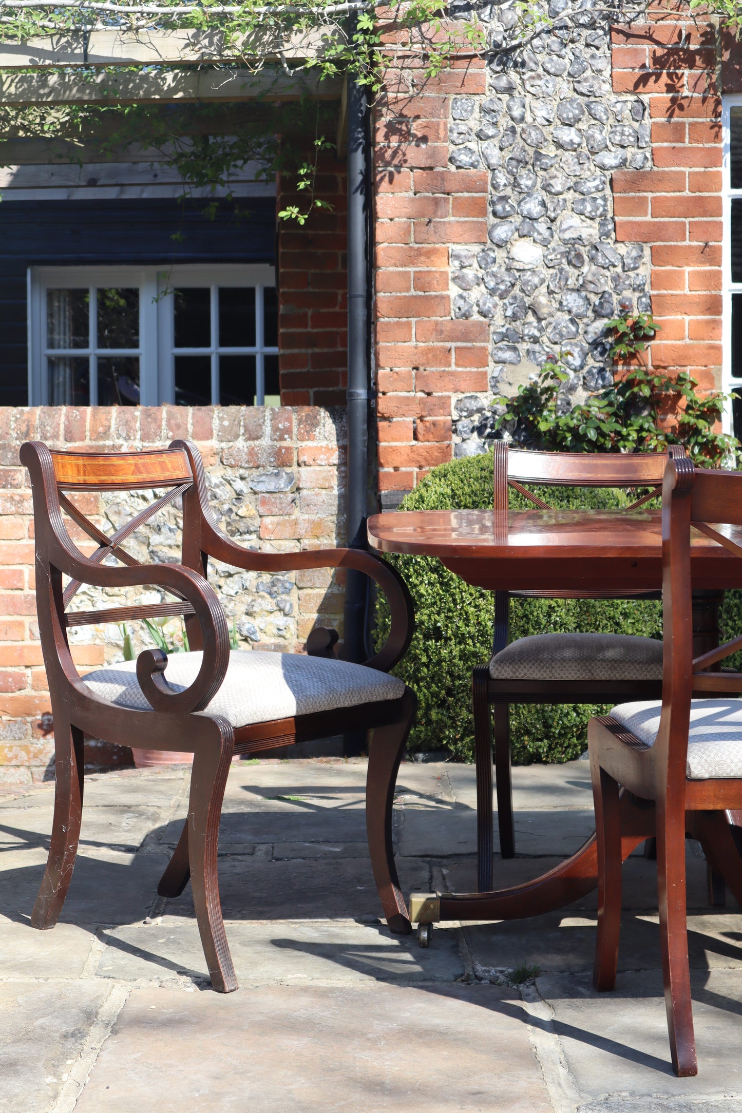 Set of mahogany dining chairs