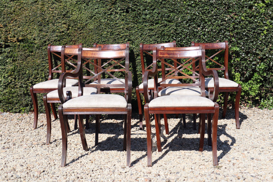 Set of mahogany dining chairs