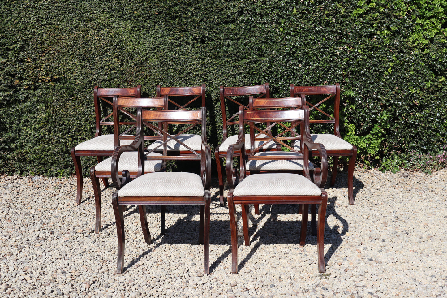 Set of mahogany dining chairs