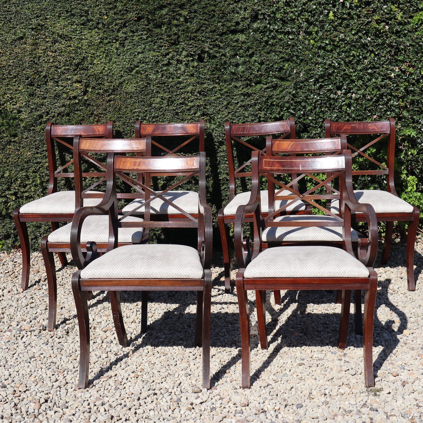 Set of Victorian mahogany dining chairs