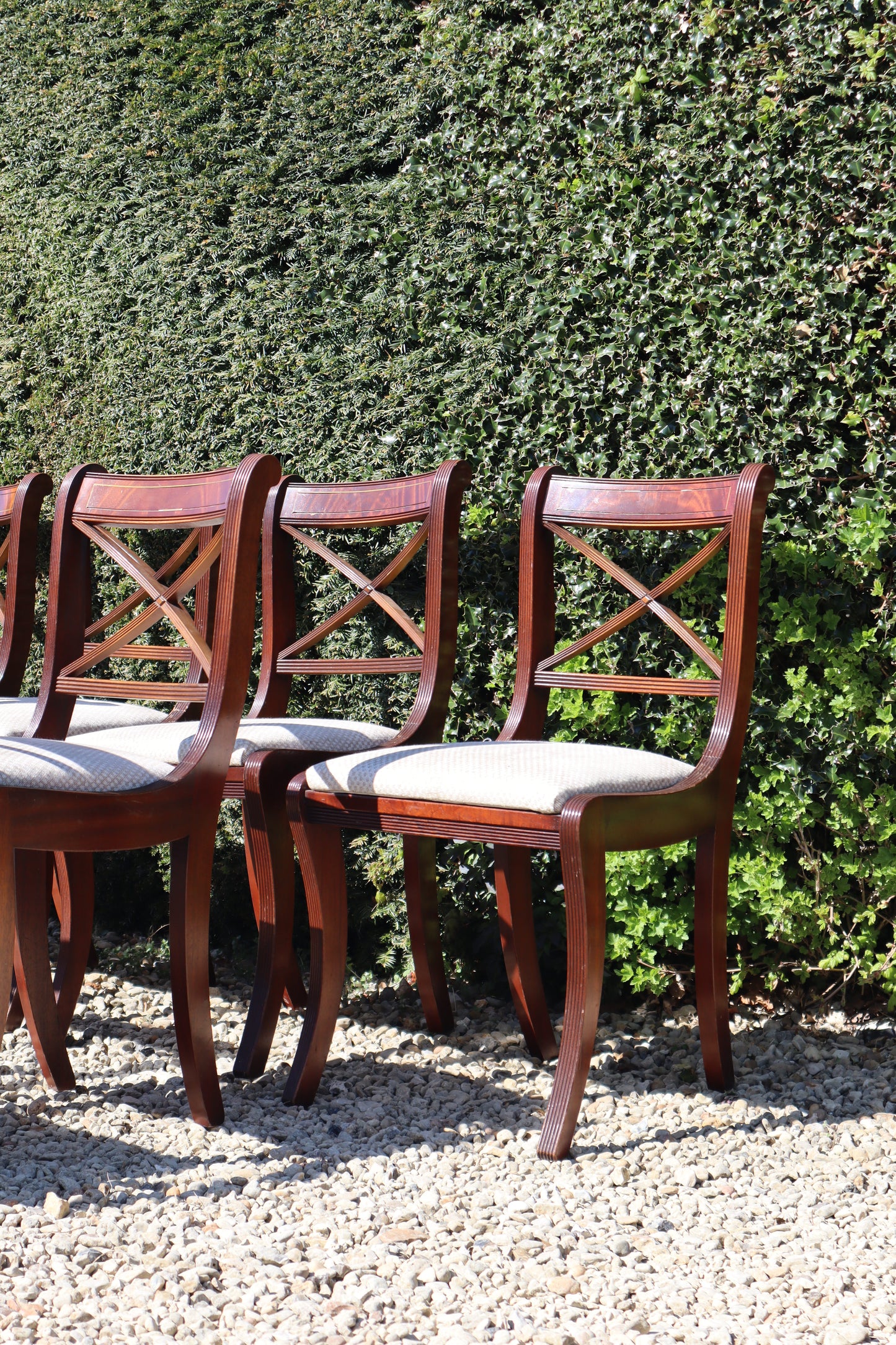 Set of mahogany dining chairs