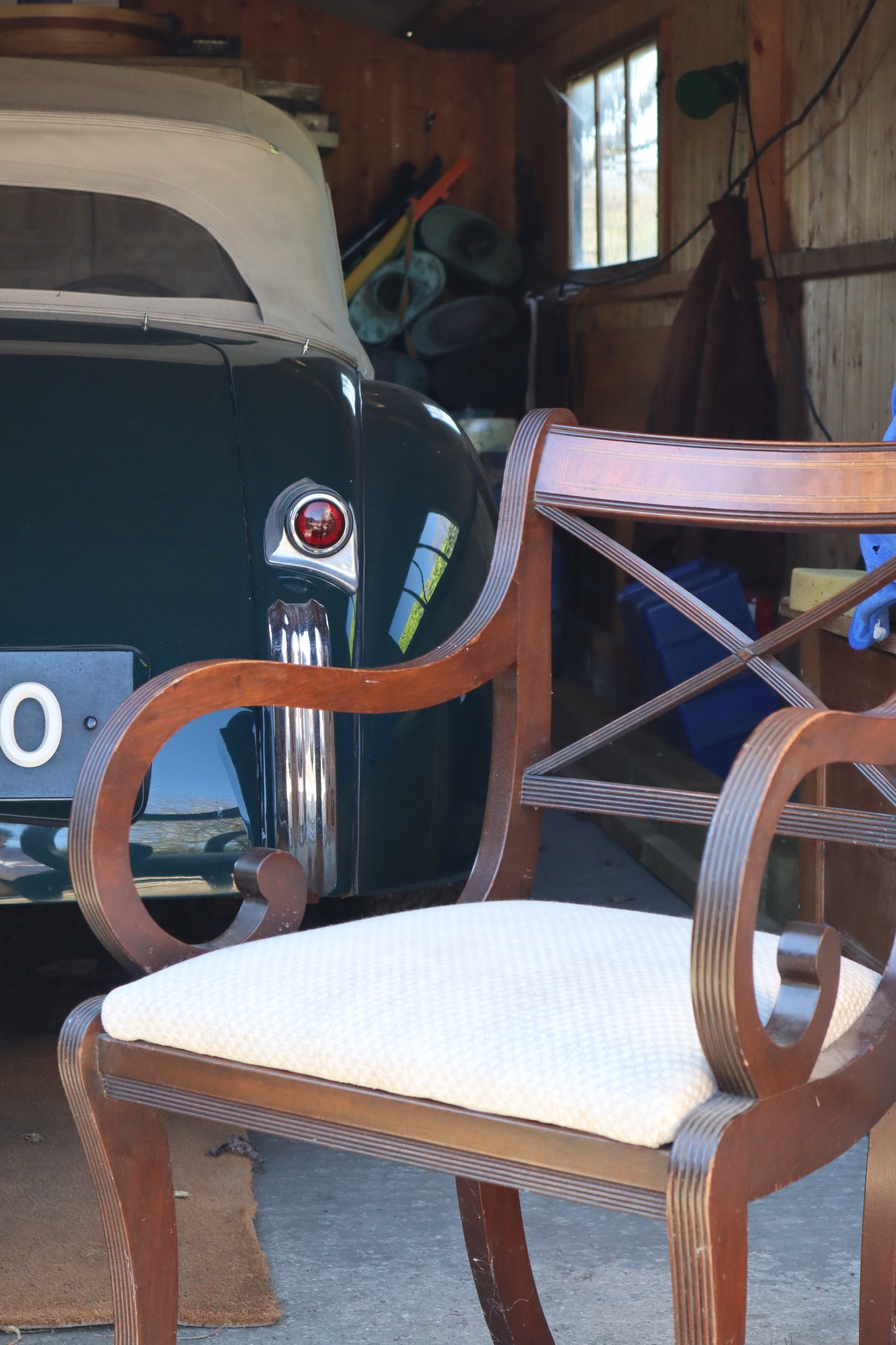 Set of mahogany dining chairs