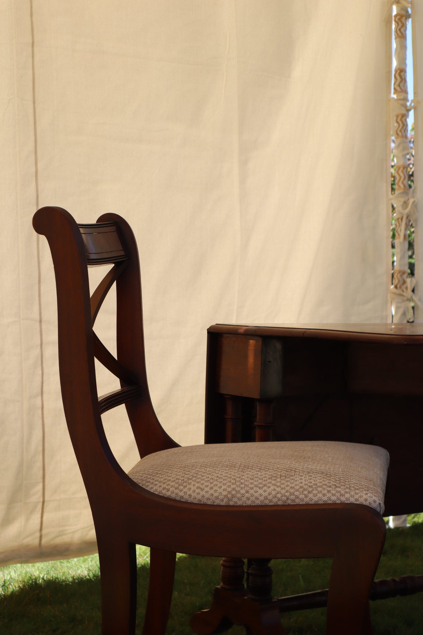 Set of mahogany dining chairs