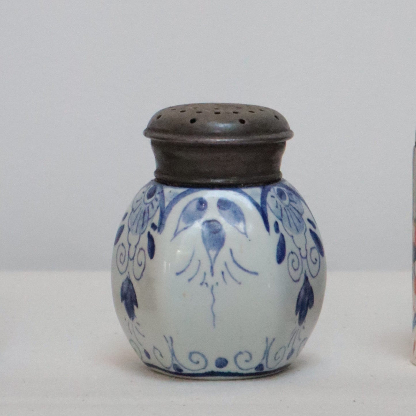 Delft style ceramic salt shaker