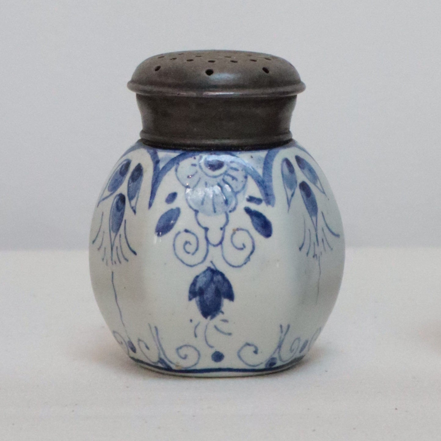 Delft style ceramic salt shaker