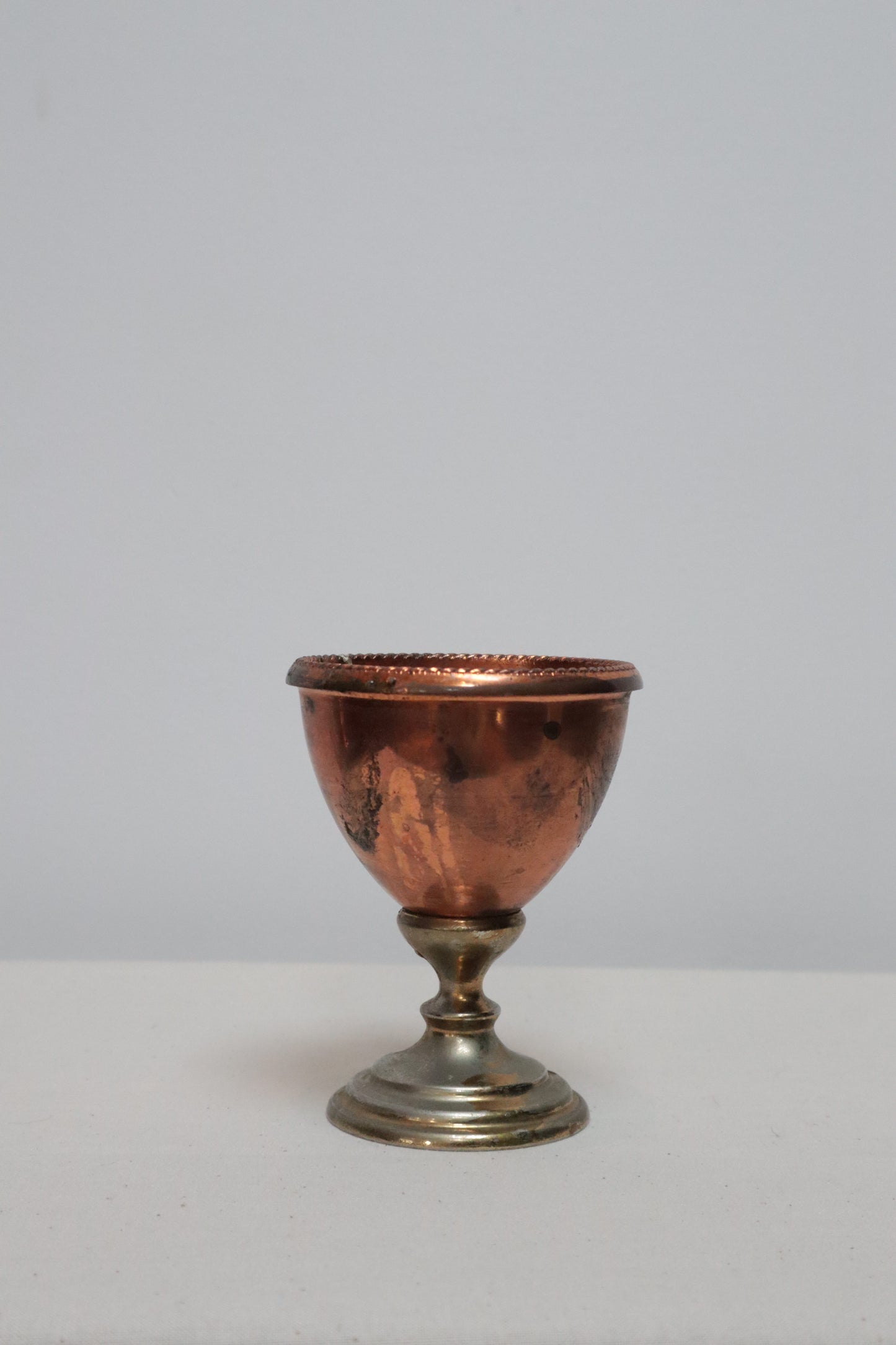 Set of three copper cups