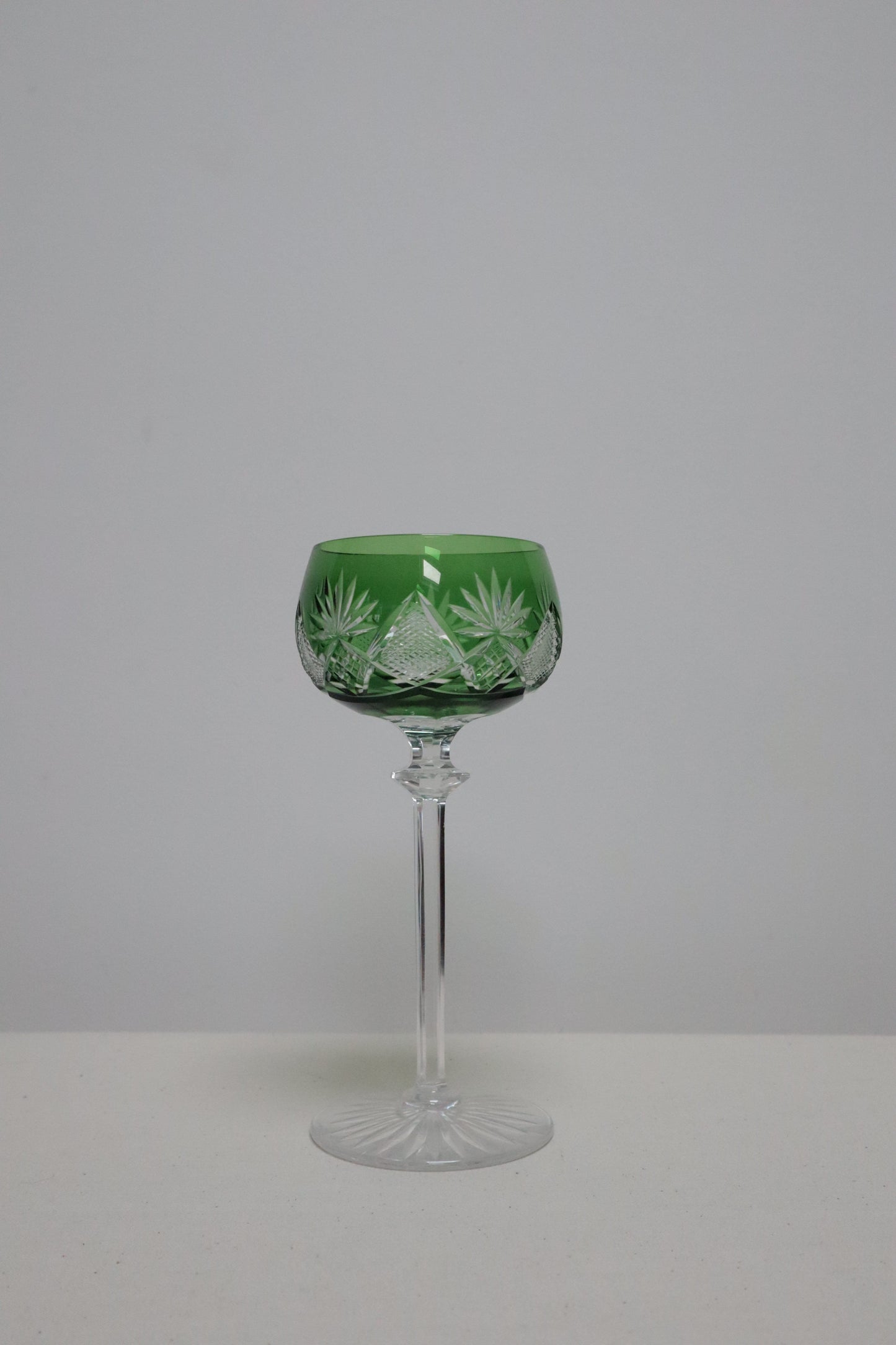 Green wine glass