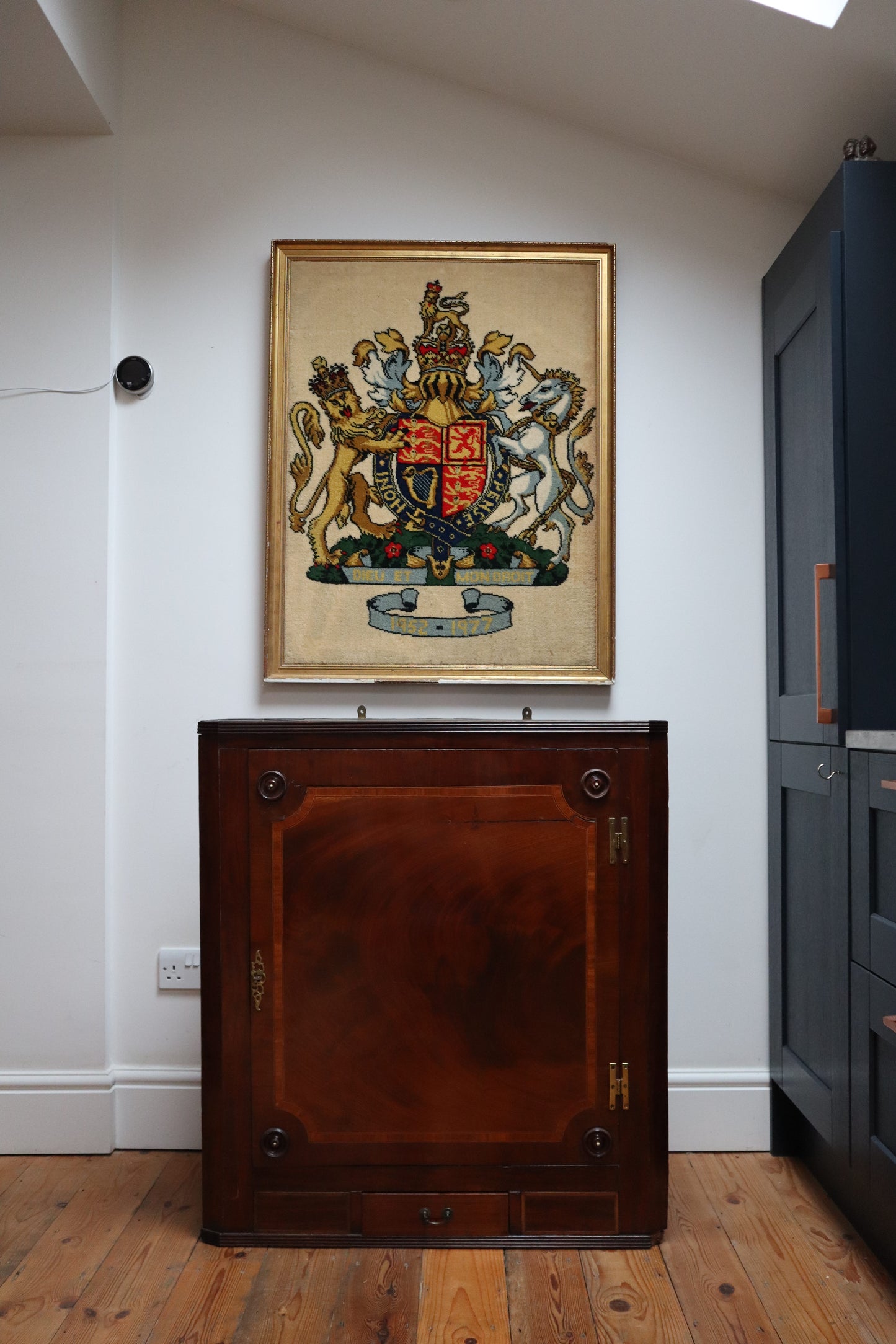 Mahogany corner cupboard