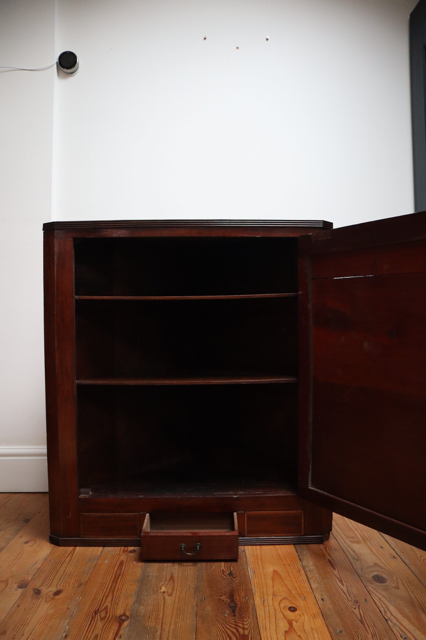 Mahogany corner cupboard