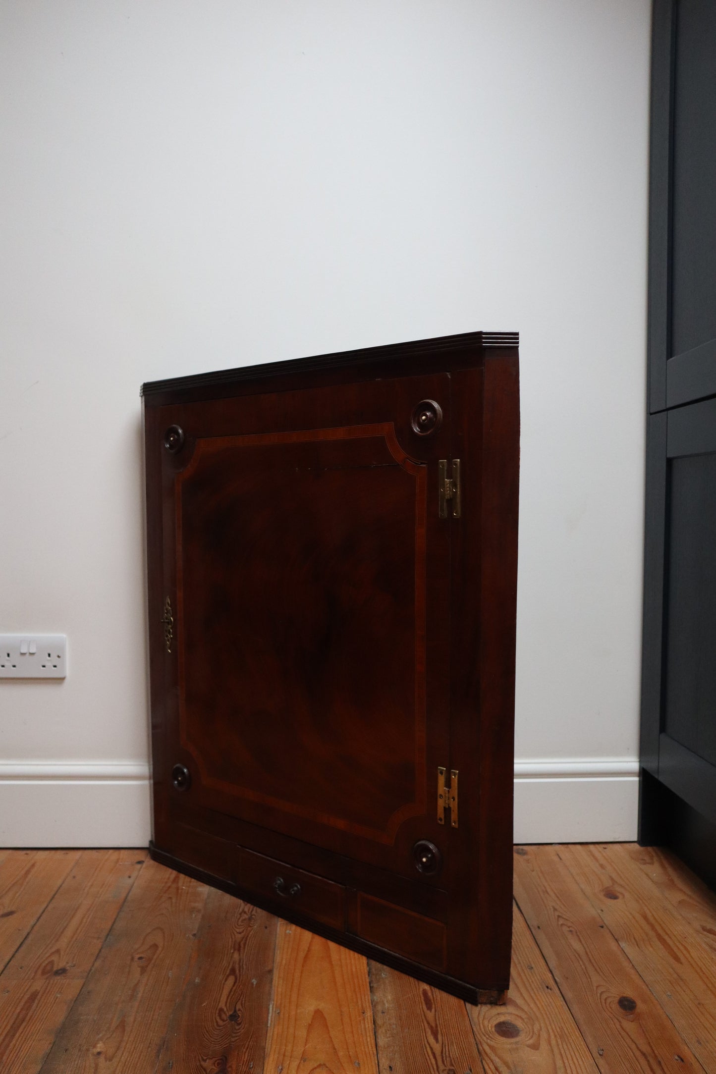 Mahogany corner cupboard