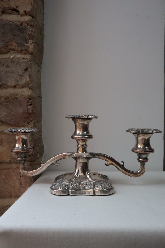 Silvered candelabra