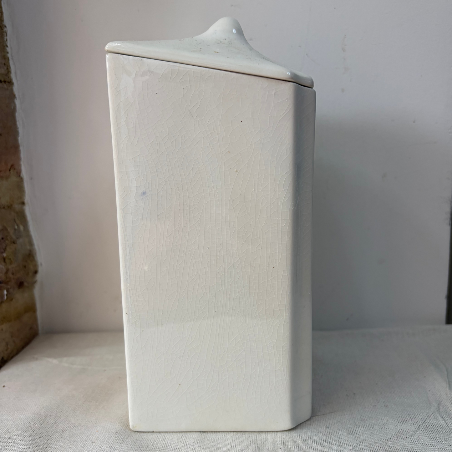 Ceramic 'Flour' and 'Oatmeal' jars