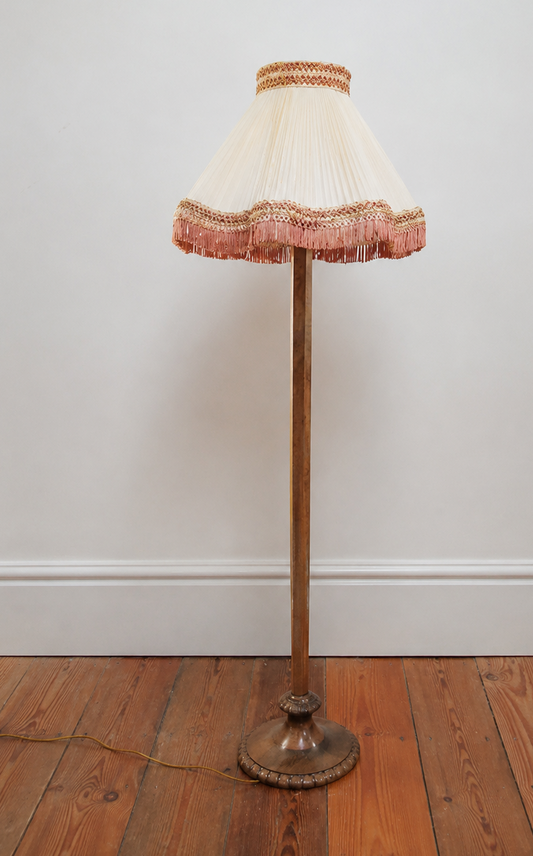 Walnut standard lamp